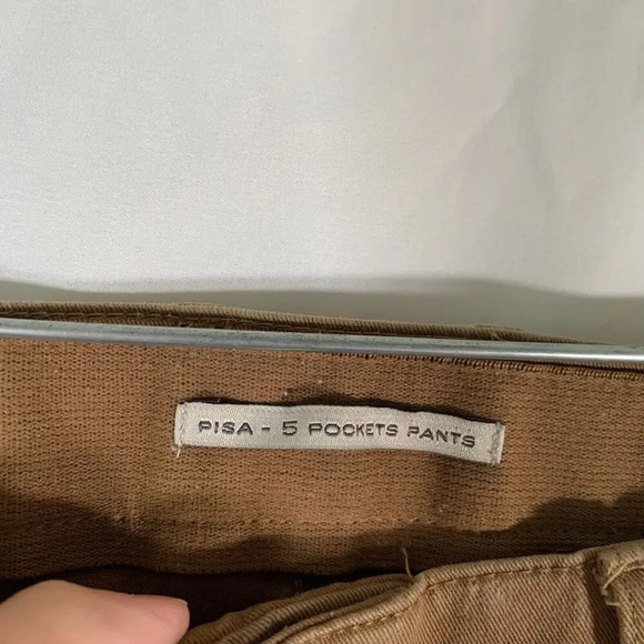 MNG Man Pants Men's 30 Brown Denim Pisa 5 Pocket Cotton Blend Button Zip - Picture 5 of 11